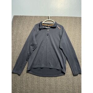 Timberland Pro 1/4 Zip Pullover Sweatshirt Mens Large L Navy Blue Jacket Fleece